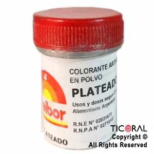 F.COLORANTE PLATEADO EN POLVO 4 GR x 1